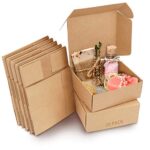 Kurtzy Karton Geschenkboxen Braun (20 Stk) – Schachteln 12 x 12 x 5cm Pappschachteln mit Deckel – Kraftpapier Geschenk Box zum Selber Aufbauen für Geschenke, Hochzeit, Party, Weihnachten  