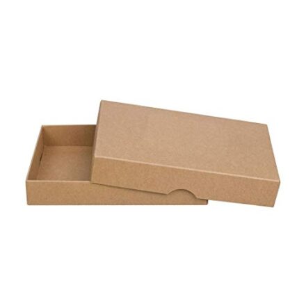 Faltschachtel 11,5 x 15,5 x 2,5 cm, Braun, mit Deckel, Jade Kraftkarton - 10 Schachteln/Set  